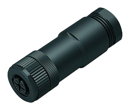 Illustration M12 Female cable duo connector, Contacts: 5, 2.1-3.0 mm (2 cable) or 4-5 mm (2 cable), unshielded, screw clamp, IP67, UL 2238