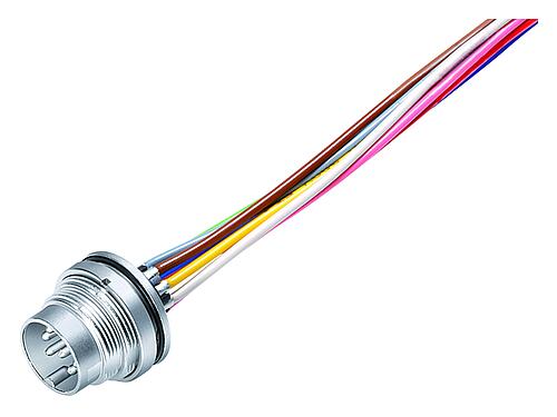 Illustration 09 0127 782 07 - M16 Male panel mount connector, Contacts: 7 (07-a), unshielded, single wires, IP67, UL, Front mounting
