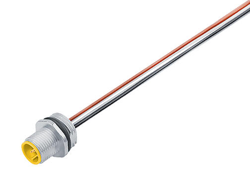 Illustration 76 0231 0011 00305-0200 - M12-A Male panel mount connector, Contacts: 5, unshielded, single wires, IP68, UL, M16x1.5