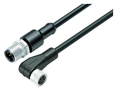 Tecnología de automatización - sensores y actuadores--Conector de cable macho - conector hembra en ángulo_VL_KSM12-77-3429_WDM8-3408-50004_black