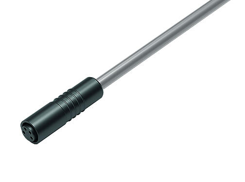 Ilustración 79 3410 45 03 - Snap-In Conector de cable hembra, Número de contactos: 3, sin blindaje, moldeado en el cable, IP65, PVC, negro, 3 x 0,25 mm², 5 m