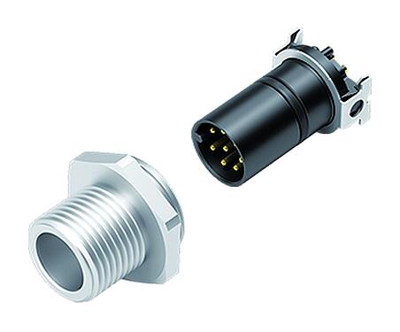 Illustration 99 3481 351 08 - M12 Male panel mount connector, Contacts: 8, unshielded, SMT, IP67