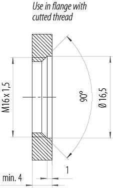 Muestra de montaje M12 Conector de cable hembra, Número de contactos: 8, 5,5-9,0 mm, blindable, IDC, IP67