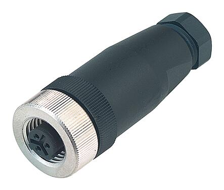 3D View 99 2530 14 03 - M12 Female cable connector, Contacts: 2+PE, 4.0-6.0 mm, unshielded, screw clamp, IP67