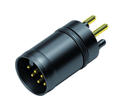 Illustration 86 7047 0000 00009 - M12-Hybrid Male receptacle, Contacts: 2+7, Contact 1+2 THR / Contact 3-9 SMT, IP67 plugged and locked