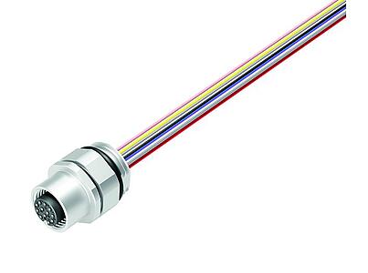 Automation Technology - Sensors and Actuators--Female panel mount connector_763_4_FD_pos_ZDG_Li_12pol