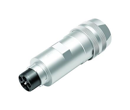 Illustration 99 6155 000 06 - Bayonet Male cable connector, Contacts: 6 (3+PE+2), 7,0-14,0 mm, shieldable, screw clamp, IP67 plugged and locked