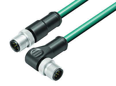 Automation Technology - Sensors and Actuators--Connecting cable male cable connector - male angled connector_VL_KSM12-77-3529_WSM12-77-3527-34708_schirm_blgr
