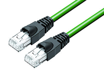 Automation Technology - Data Transmission--Connecting cable 2 RJ45 connector_VL_RJ45-77-9753_RJ45_77-9753-14708_green