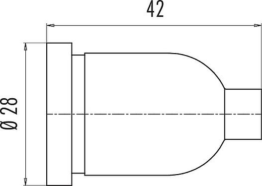 Scale drawing Protecting cap, IP67