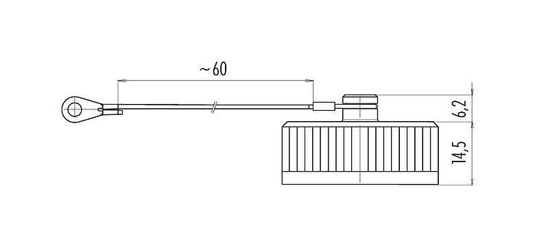 Scale drawing 08 0427 000 000 - RD30 - Protection cap for flange plug