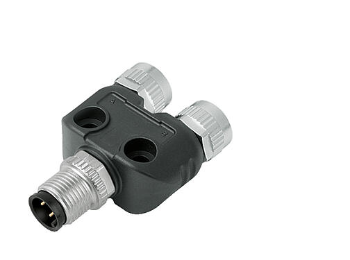 Illustration 79 5236 40 05 - M12 Twin distributor, Y-distributor, male M12x1 - 2 female M12x1, Contacts: 5, unshielded, pluggable, IP68, UL