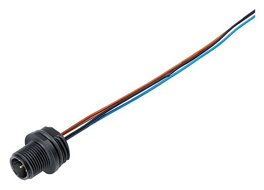 Illustration 76 4331 0011 00005-1000 - M12 Male panel mount connector, Contacts: 5, unshielded, single wires, IP67, UL, M16x1.5