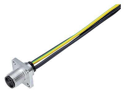 Automation Technology - Voltage and Power Supply--Square male panel mount connector_814_3_FS_Vierkant