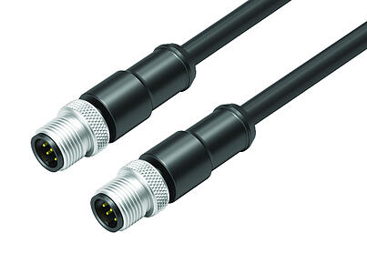 Automation Technology - Sensors and Actuators--Connecting cable 2 male cable connectors_VL_KSM12-77-3529_KSM12-77-3529-64708_schirm_black