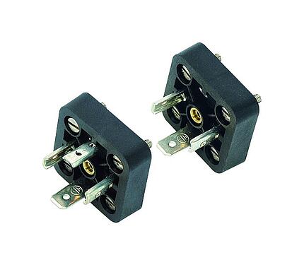 Illustration Male power connector, Contacts: 3+PE, unshielded, solder, IP40 without seal, UL, ESTI+, VDE