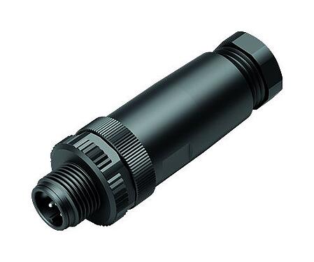Illustration M12 Male cable connector, Contacts: 5, 6.0-8.0 mm, unshielded, screw clamp, IP67, UL 2238