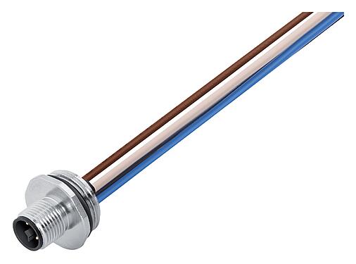Illustration 09 0631 642 04 - M12 Male panel mount connector, Contacts: 4, unshielded, single wires, IP68, UL, VDE, M20x1.5
