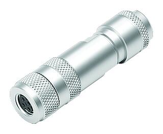 M8 Female cable connector, Contacts: 4, 4.0-5.5 mm, shieldable, screw clamp, IP67, M8x1.0, iris spring