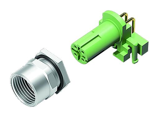 Illustration 99 3732 203 04 - M12 Female panel mount connector, Contacts: 4, shieldable, THR, IP67, UL