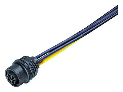 Automation Technology - Voltage and Power Supply--Female panel mount connector_814_4_FD_Li_Ku