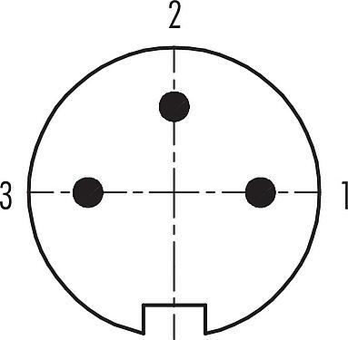 Disposition des contacts (Côté plug-in) Push Pull Connecteur mâle, Contacts: 3, 4,0-8,0 mm, blindable, souder, IP67