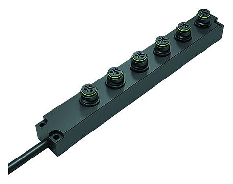 Illustration 72 9141 500 06 - Snap-In Distributeur 6 voies, Contacts: 3, non blindé, surmoulé sur le câble, IP67, 3 x 0,75 mm²
