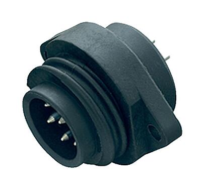 Illustration 09 0215 00 07 - RD24 Male panel mount connector, Contacts: 6+PE, unshielded, solder, IP67