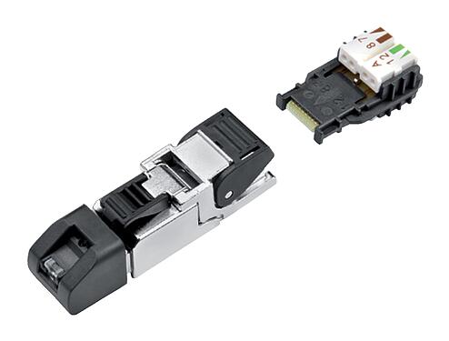 Vista en 3D 99 9647 810 04 - RJ45 Conector macho, Número de contactos: 4, 5,0-9,0 mm, blindable, Ttecnología de perforación, IP20