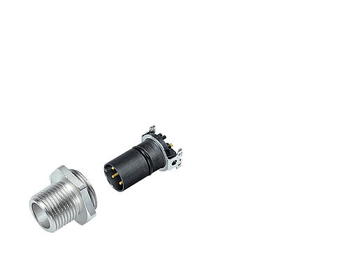Illustration 99 3441 351 05 - M12 Male panel mount connector, Contacts: 5, unshielded, SMT, IP67