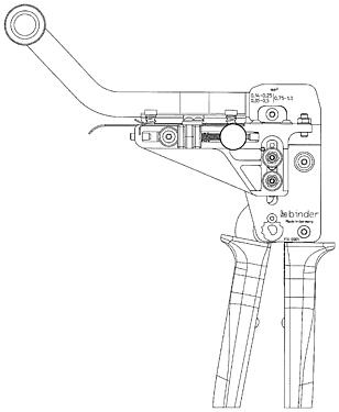 Scale drawing 67 0001 014 100 - M16 IP40 - Crimp tool for band contacts