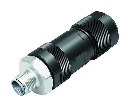Illustration M12 Male cable connector, Contacts: 5, 8.0-13.0 mm, unshielded, screw clamp, IP67, M12x1.0, stainless steel