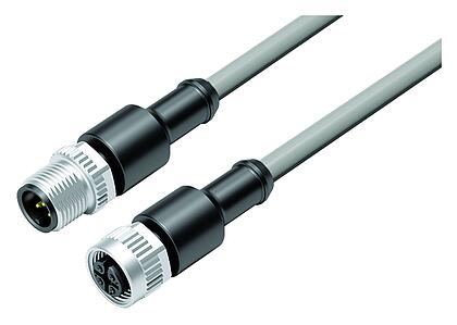 Automation Technology - Sensors and Actuators--Connecting cable male cable connector - female cable connector_VL_KSM12-77-3429_KDM12-3430-20005_grey