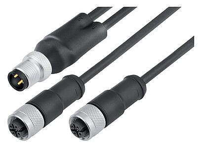 Automation Technology - Sensors and Actuators--Male cable splitter - 2 female cable connectors_765_VL-A_gesch_M12SM12DD