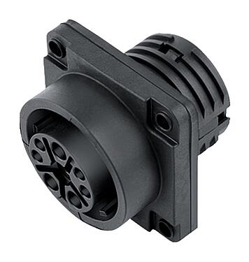Illustration 09 6504 000 08 - Bayonet Female panel mount connector, Contacts: 4+3+PE, unshielded, crimping (Crimp contacts must be ordered separately), IP68/IP69K, UL, VDE