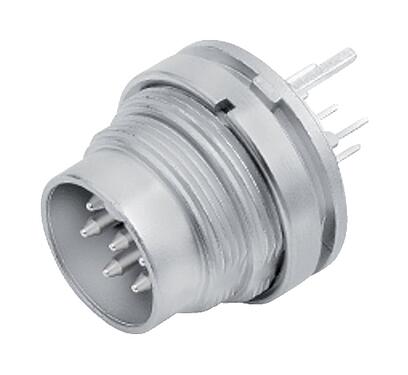 Illustration 09 0473 290 08 - M16 Male panel mount connector, Contacts: 8 (08-a), shieldable, THT, IP40, front fastened