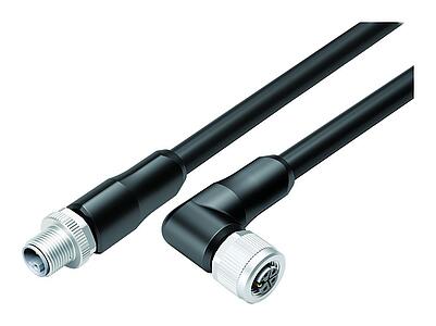 Tecnología de automatización - voltaje y fuente de alimentación--Conector de cable macho - conector hembra en ángulo_823_VL_KS_WD_PUR