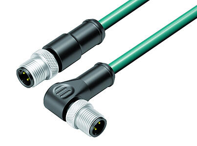 Automation Technology - Data Transmission--Connecting cable male cable connector - male angled connector_VL_KS-77-4529_WS-77-4527-34704_blgr