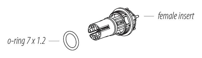 Assembly instructions M12 Contact insert, Contacts: 8, shieldable, THT, IP67, UL