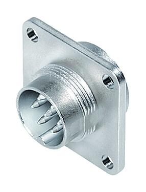 Illustration 09 0103 300 02 - M16 Square male panel mount connector, Contacts: 2 (02-a), unshielded, solder, IP67, UL