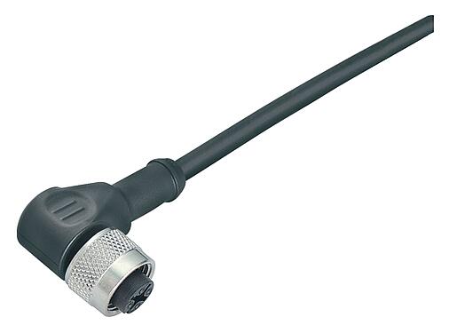 Ilustración 79 3484 970 08 - Número de polos: 8, conector acodado M12, para distribuidor de 4 vías M8, PUR, longitud del cable 5 m