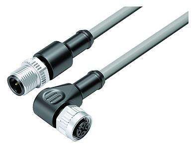 Technologie d’automatisation - capteurs et actionneurs--Câble de raccordement connecteur mâle - connecteur femelle coudé_VL_KSM12-77-3429_WDM12-3434-20003_grey