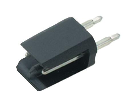 Illustration Male receptacle, Contacts: 2, unshielded, THT, IP67