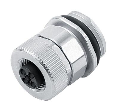 Ilustración 99 0634 500 04 - M12 Toma de brida, Número de contactos: 4, sin blindaje, tornillo extraíble, IP68, UL, VDE, M20x1,5