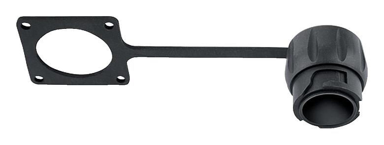 Ilustración Tapa protectora, IP68/IP69K enchufado, con correa de sujeción