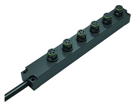 Illustration 72 9142 500 06 - Snap-In Distributeur 6 voies, Contacts: 5, non blindé, surmoulé sur le câble, IP67, 5 x 0.75 mm²
