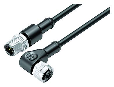 Technologie d’automatisation - capteurs et actionneurs--Câble de raccordement connecteur mâle - connecteur femelle coudé_VL_KSM12-77-3429_WDM12-3434-50005_black