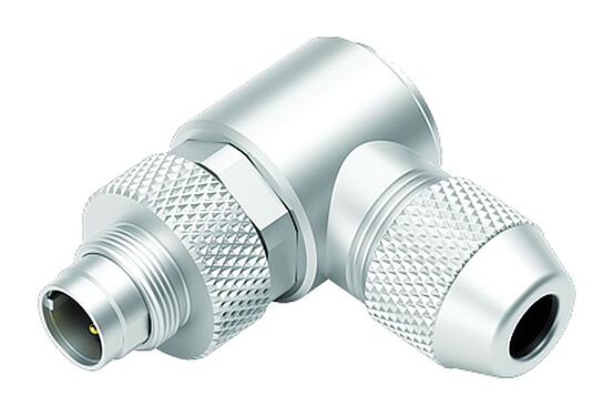 Illustration M9 Male angled connector, Contacts: 3, 3.5-5.0 mm, shieldable, solder, IP67