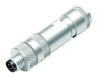 M8 Male cable connector, Contacts: 4, 4.0-5.5 mm, shieldable, screw clamp, IP67, iris spring