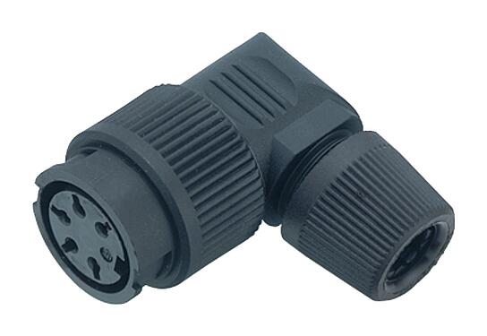 Ilustración 99 0618 72 06 - Bayoneta Conector hembra en ángulo, Número de contactos: 6, 6,0-8,0 mm, sin blindaje, soldadura, IP40